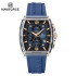 NAVIFORCE NF6101 Silicone Strap Casual Fashion Outdoor Sports Luminous Chronograph Dial Quartz Watch For Men - Silver & Navy Blue